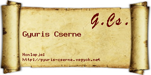Gyuris Cserne névjegykártya